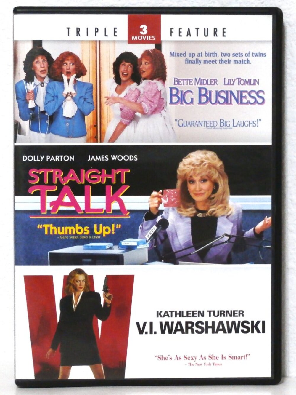 Triple Feature DVD: Big Business, Straight Talk, V.I. Warshawski, Dolly Parton